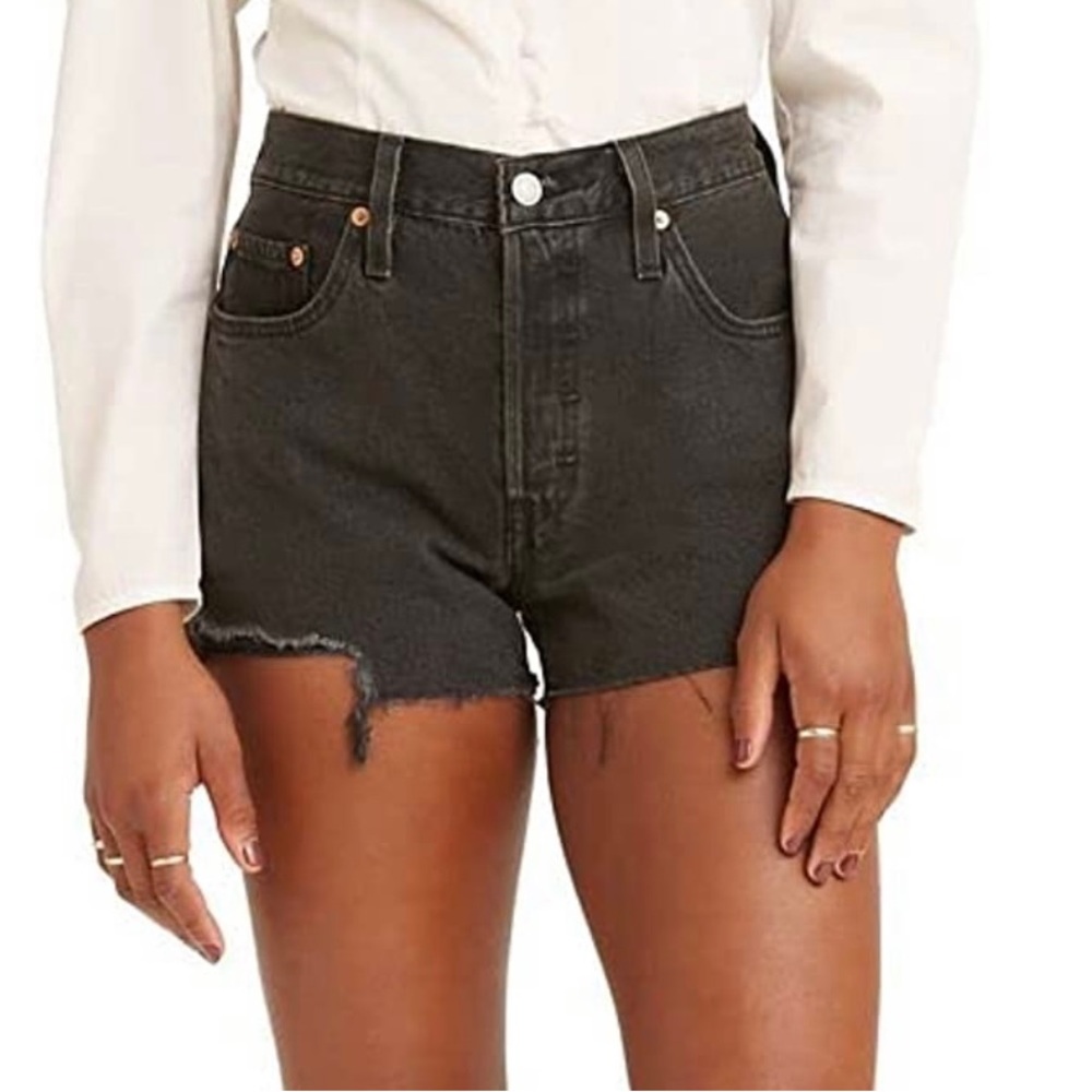 Black Levi jean shorts